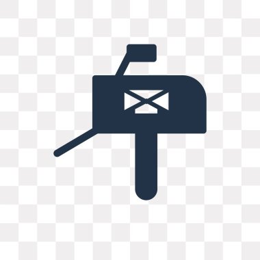 Posta kutusu vektör simgesi şeffaf arka plan üzerinde posta kutusu saydamlık kavramı izole olabilir kullanılan web ve mobil