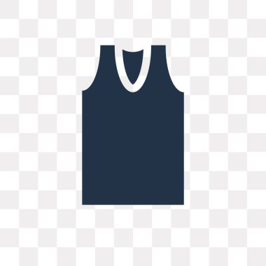 Saydam arka plan üzerinde kolsuz bluz saydamlık kavramı izole Tank Top vektör simge kullandığınız web ve mobil olabilir