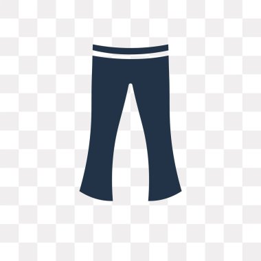 Saydam arka plan üzerinde Flare pantolon saydamlık kavramı izole parlama pantolon vektör simge kullandığınız web ve mobil olabilir