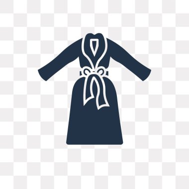 Saydam arka plan üzerinde şifon elbise şeffaflık kavramı izole şifon elbise vektör simge kullandığınız web ve mobil olabilir