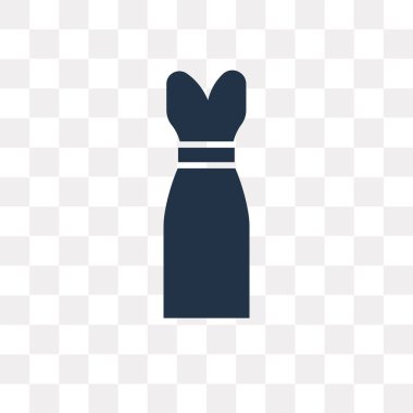 Saydam arka plan üzerinde uzun kolsuz elbise şeffaflık kavramı izole uzun kolsuz elbise vektör simge kullandığınız web ve mobil olabilir