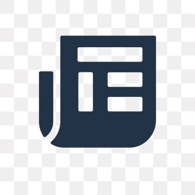 Saydam arka plan üzerinde gazete saydamlık kavramı izole gazete vektör simge kullandığınız web ve mobil olabilir