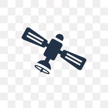 Kullandığınız web ve mobil uydu vektör simge şeffaf arka plan üzerinde uydu saydamlık kavramı izole olabilir