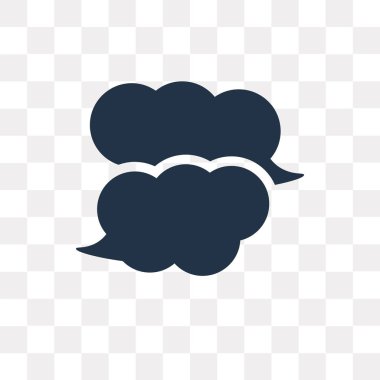 Saydam arka plan üzerinde konuşma balonu saydamlık kavramı izole konuşma balonu vektör simge kullandığınız web ve mobil olabilir