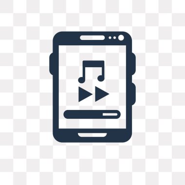 Saydam arka plan üzerinde Smartphone saydamlık kavramı izole Smartphone vektör simge kullandığınız web ve mobil olabilir