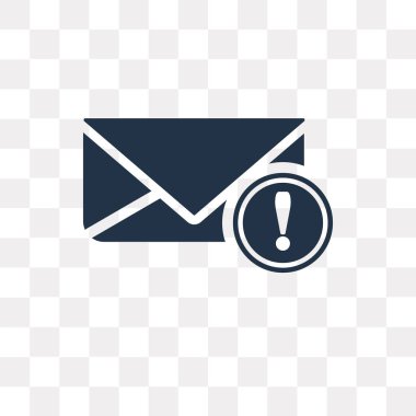 Saydam arka plan üzerinde posta saydamlık kavramı izole posta vektör simge kullandığınız web ve mobil olabilir