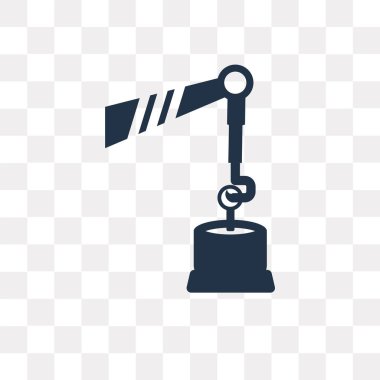 Derrick ile yük vektör simgesi üzerinde şeffaf arka plan, Derrick yük saydamlık kavramı ile izole olabilir kullanılan web ve mobil