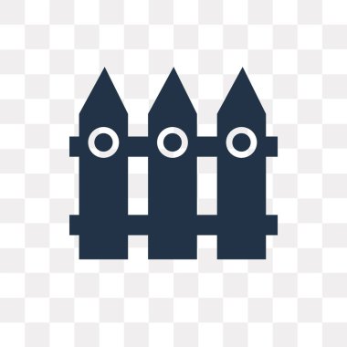 Çit vektör simgesi üzerinde şeffaf arka plan izole Bahçe, bahçe çit saydamlık kavramı kullanılan web ve mobil olabilir