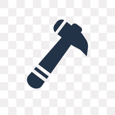 Saydam arka plan üzerinde eğimli çekiç saydamlık kavramı izole eğimli çekiç vektör simge kullandığınız web ve mobil olabilir