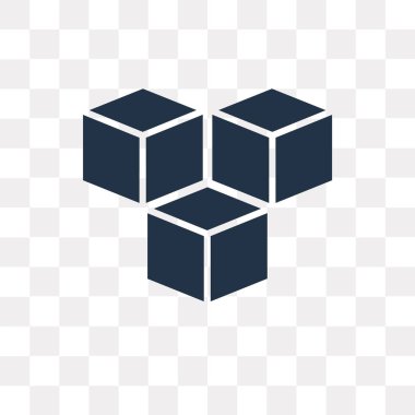 Saydam arka plan üzerinde küp saydamlık kavramı izole küp vektör simge kullandığınız web ve mobil olabilir