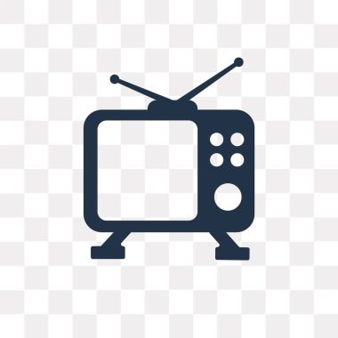 Kullandığınız web ve mobil Tv vektör simge şeffaf arka plan üzerinde Tv saydamlık kavramı izole olabilir