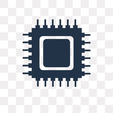 Saydam arka plan üzerinde Chip saydamlık kavramı izole çip vektör simge kullandığınız web ve mobil olabilir