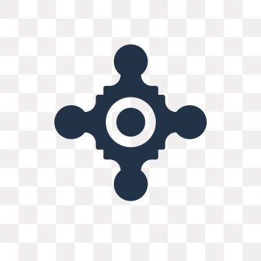 Saydam arka plan üzerinde bulmaca saydamlık kavramı izole bulmaca vektör simge kullandığınız web ve mobil olabilir