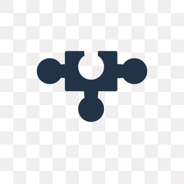 Saydam arka plan üzerinde bulmaca saydamlık kavramı izole bulmaca vektör simge kullandığınız web ve mobil olabilir