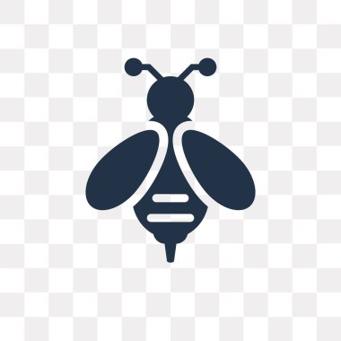 Arılar üzerinde şeffaf arka plan izole simge vektör, arılar saydamlık kavramı kullanılan web ve mobil olabilir