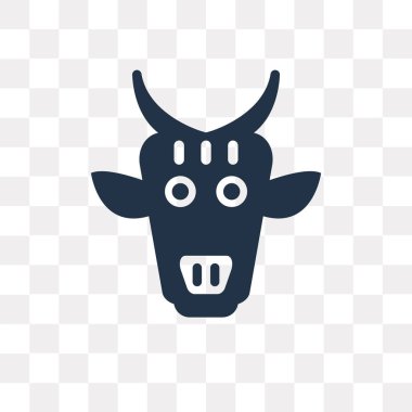 Saydam arka plan üzerinde inek şeffaflık kavramı izole inek vektör simge kullandığınız web ve mobil olabilir