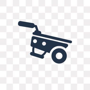 El arabası vektör simge şeffaf arka plan üzerinde el arabası saydamlık kavramı izole kullanılan web ve mobil olabilir