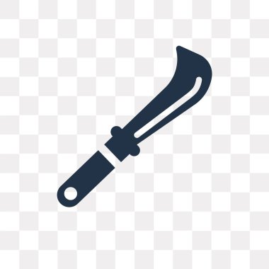 Saydam arka plan üzerinde Billhook saydamlık kavramı izole billhook vektör simge kullandığınız web ve mobil olabilir