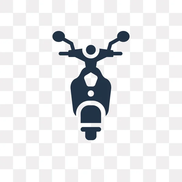 Scooter Vooraanzicht Vector Pictogram Geïsoleerd Transparante Achtergrond Scooter Vooraanzicht Transparantie — Stockvector