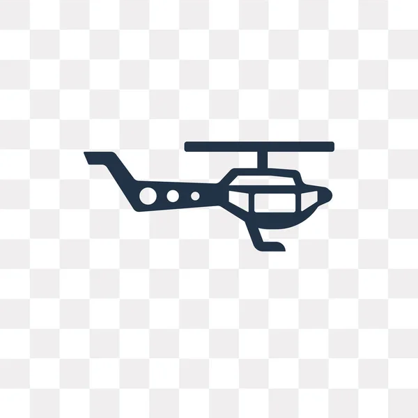 Вертолетный Вектор Значок Изолирован Прозрачном Фоне Вертолетная Прозрачность Концепция Использована — стоковый вектор