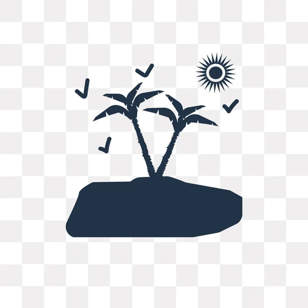 Insel Vektor Symbol Isoliert Auf Transparentem Hintergrund Insel Transparenz Konzept — Stockvektor