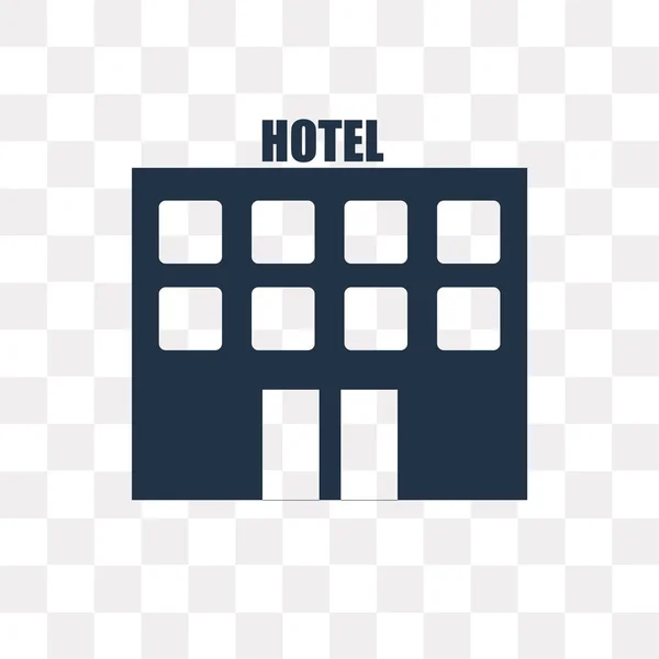 Hotel Vector Icon Isolated Transparent Background Hotel Transparency Concept Can — Stock Vector