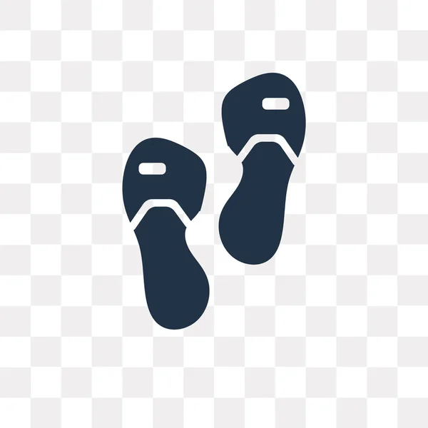 Flip Flops Vetor Ícone Isolado Fundo Transparente Flip Flops Conceito —  Vetores de Stock