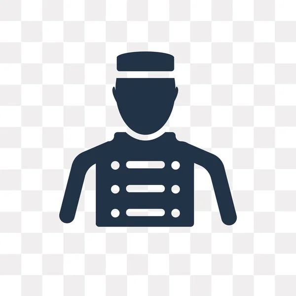 Bellhop Icono Vectorial Aislado Sobre Fondo Transparente Concepto Transparencia Bellhop — Vector de stock