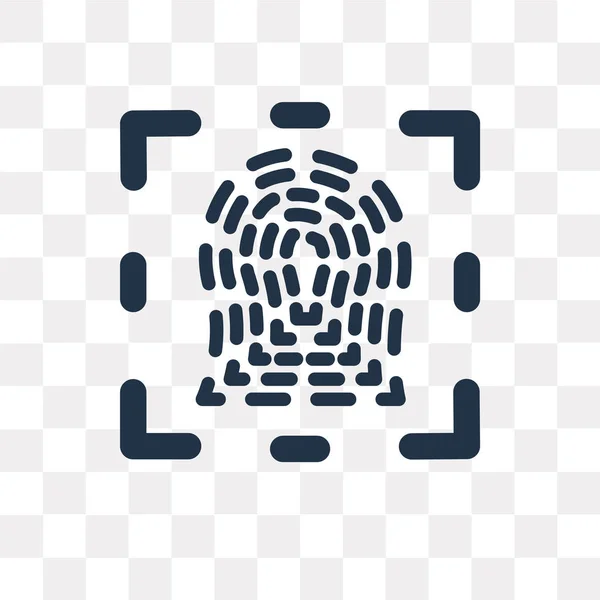 Finger Prints Vector Icon Isolated Transparent Background Finger Prints Transparency — Stock Vector