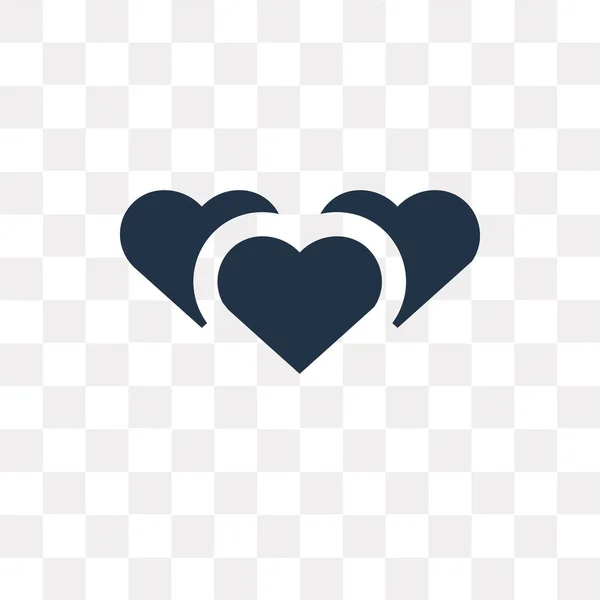 Icono Vector Amor Aislado Sobre Fondo Transparente Concepto Transparencia Amor — Vector de stock