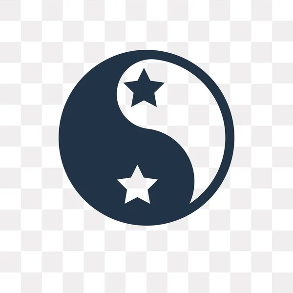 Yin Yang Icono Vectorial Aislado Sobre Fondo Transparente Yin Yang — Vector de stock
