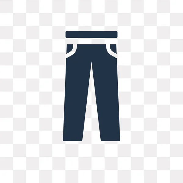Jeans Vector Pictogram Geïsoleerd Transparante Achtergrond Jeans Transparantie Concept Kunnen — Stockvector
