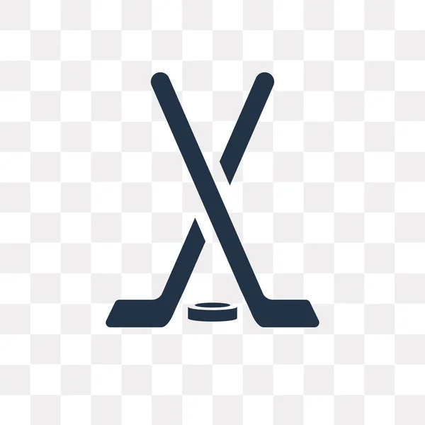 Hockey Stick Vector Icono Aislado Sobre Fondo Transparente Concepto Transparencia — Vector de stock
