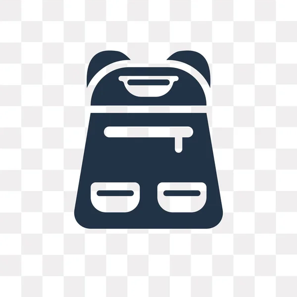 Rucksack Vektor Symbol Isoliert Auf Transparentem Hintergrund Rucksack Transparenz Konzept — Stockvektor