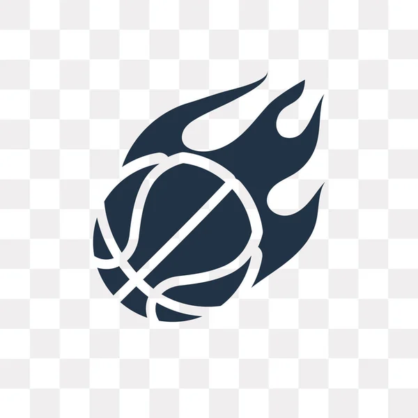 Basketball Vektor Symbol Isoliert Auf Transparentem Hintergrund Basketball Transparenz Konzept — Stockvektor