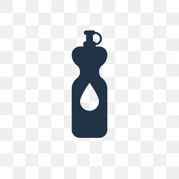 Vatten Flaska Vektor Ikonen Isolerad Transparent Bakgrund Vattenflaska Öppenhet Koncept — Stock vektor