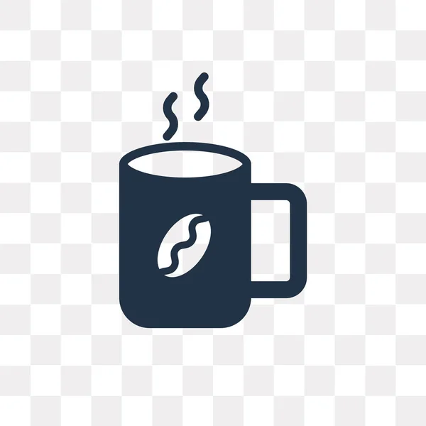 Hete Koffie Vector Pictogram Geïsoleerd Transparante Achtergrond Warme Koffie Transparantie — Stockvector