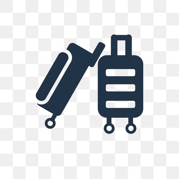 Reisegepäck Vektor Symbol Isoliert Auf Transparentem Hintergrund Transparenzkonzept Für Reisegepäck — Stockvektor