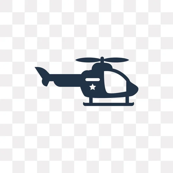 Icône Vectorielle Hélicoptère Isolé Sur Fond Transparent Concept Transparence Hélicoptère — Image vectorielle