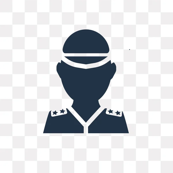 Icône Vectorielle Soldat Isolée Sur Fond Transparent Concept Transparence Soldat — Image vectorielle