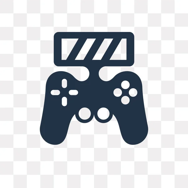 Gamepad Icono Vectorial Aislado Sobre Fondo Transparente Concepto Transparencia Gamepad — Vector de stock