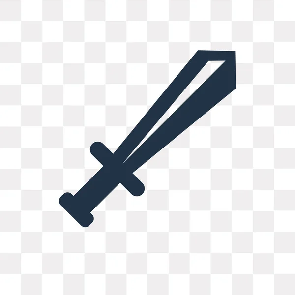 Sword Vector Icon Isolated Transparent Background Sword Transparency Concept Can — Stock Vector