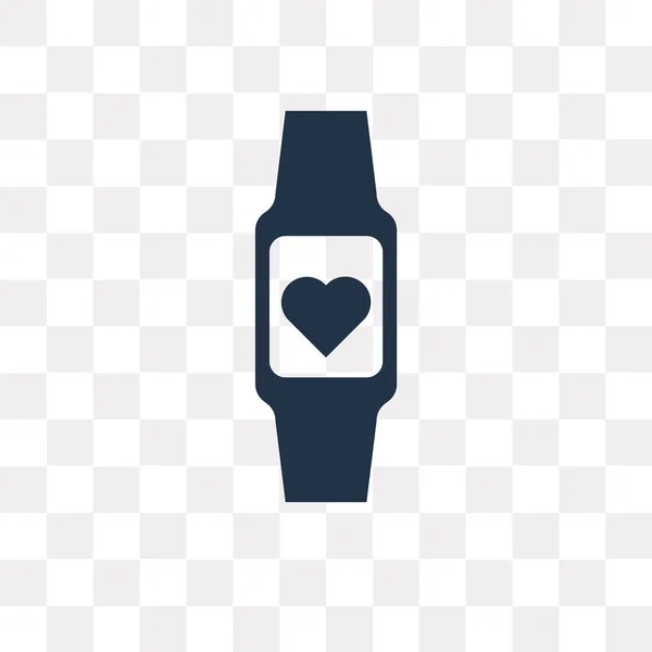 Icono Vector Smartwatch Aislado Sobre Fondo Transparente Concepto Transparencia Smartwatch — Vector de stock