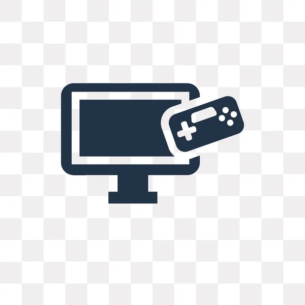 Gaming Vector Icon Isolated Transparent Background Gaming Transparency Concept Can — Stock Vector