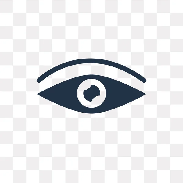Icono Vector Ocular Aislado Sobre Fondo Transparente Concepto Transparencia Ocular — Vector de stock