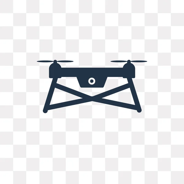 Drone Vector Icon Isolated Transparent Background Drone Transparency Concept Can — Stock Vector