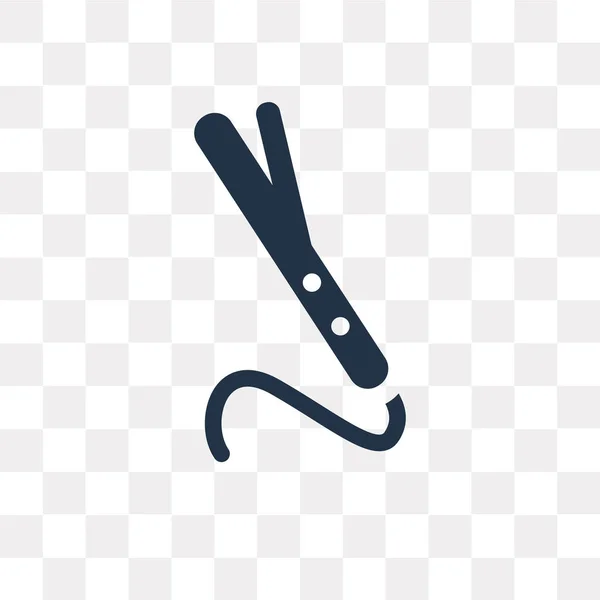 Curling Wand Icono Vectorial Aislado Sobre Fondo Transparente Curling Wand — Archivo Imágenes Vectoriales