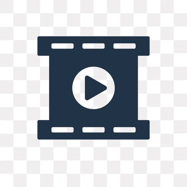 Видеокатушка Векторным Изображением Изолированная Прозрачном Фоне Концепция Прозрачности Воспроизведения Кинокатушки — стоковый вектор