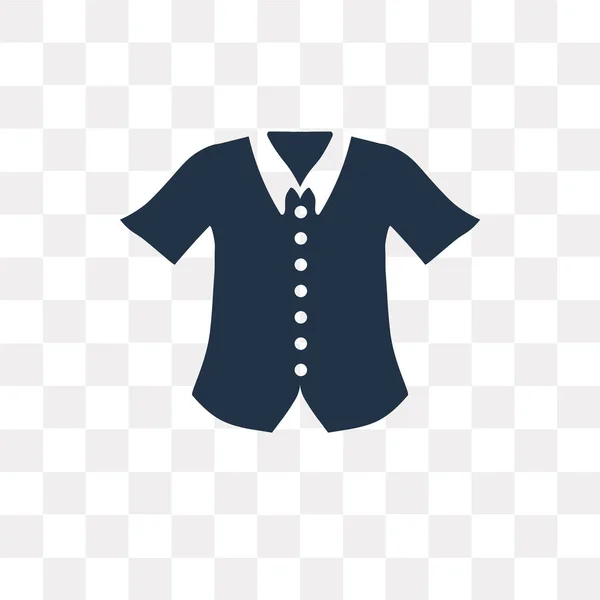 Formele Shirt Vector Pictogram Geïsoleerd Transparante Achtergrond Formele Shirt Transparantie — Stockvector