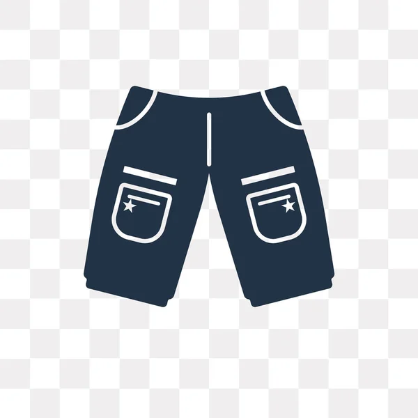 Chino Shorts Vector Icon Isolated Transparent Background Chino Shorts Transparency — Stock Vector